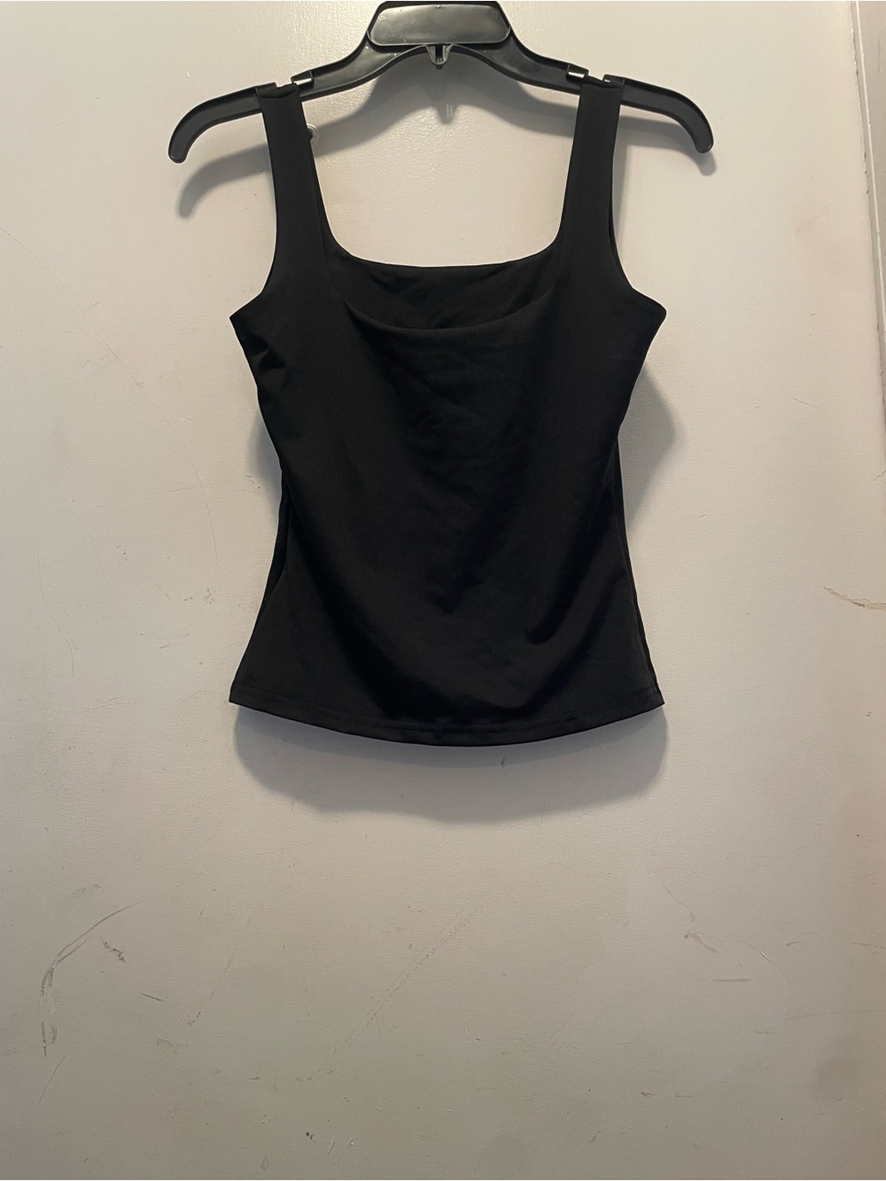 SHEIN Black Square Neck Tank Top